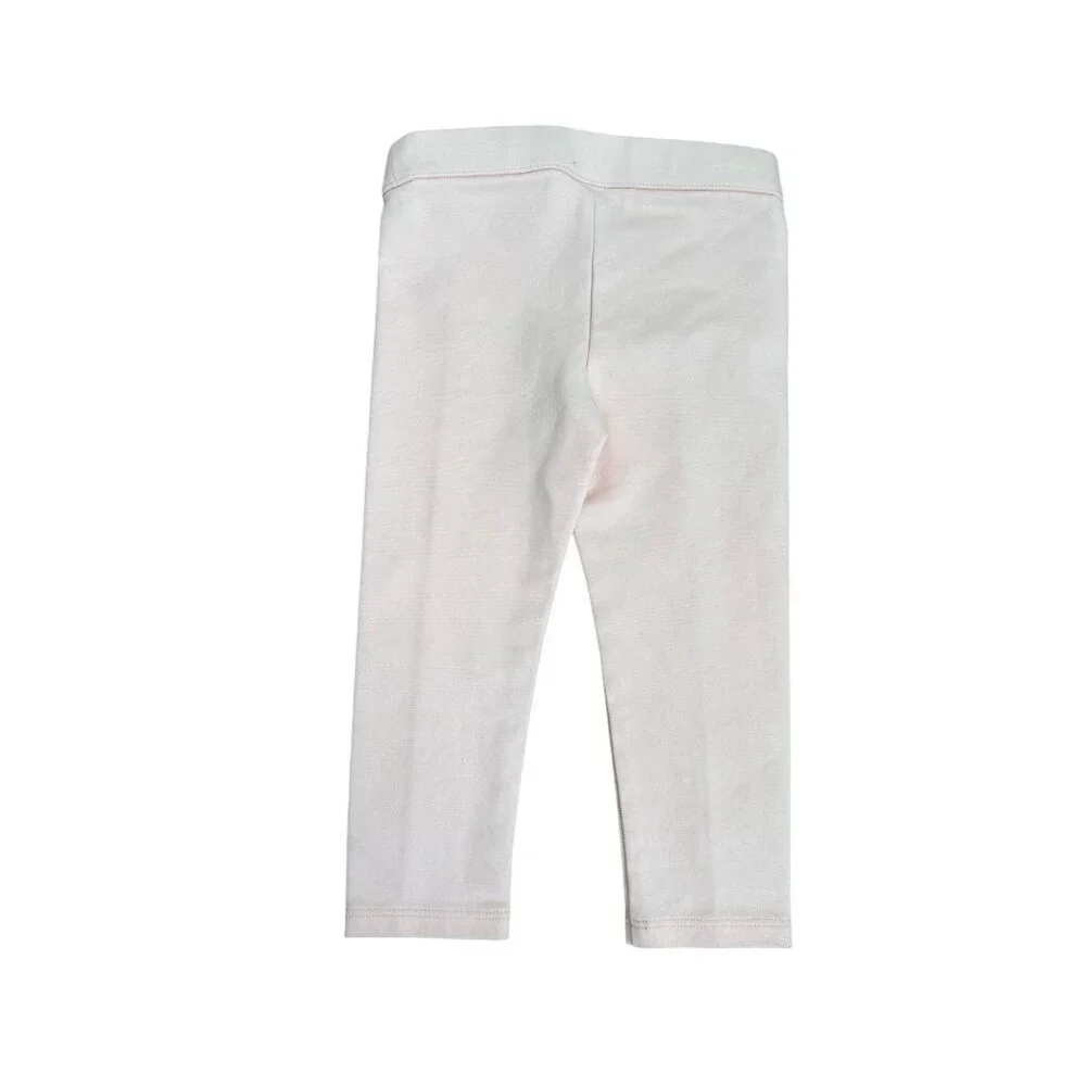 Janie And Jack Toddler Girls Pink Leggings With Gold Embroidered Accents Size 2T